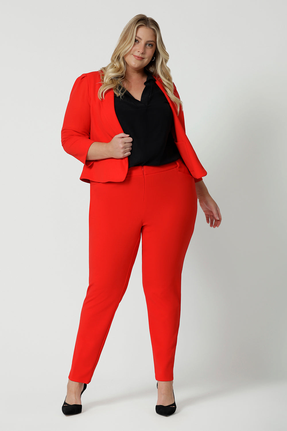 Available in sizes 8-24, this jacket is proudly Australian-made, offering both quality craftsmanship and timeless style for every woman.