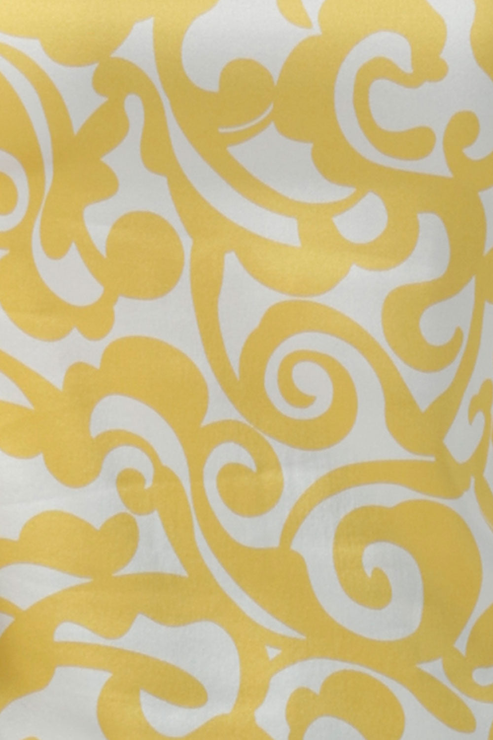 Yellow swirl silk fabric for made in Australia label Leina & Fleur