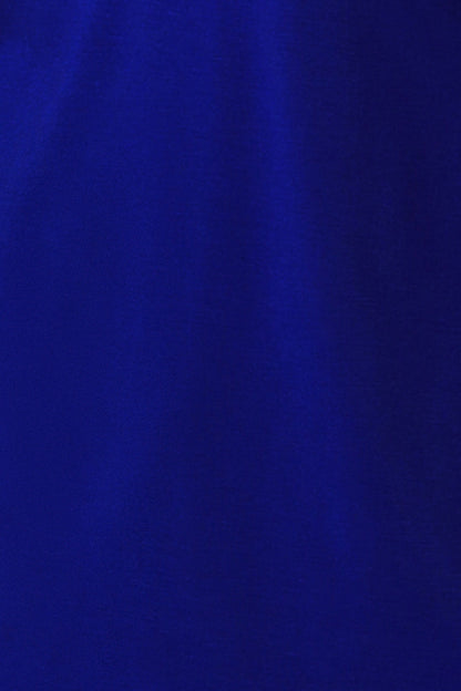 A cobalt bamboo jersey fabric swatch used by Australian-made women's clothing brand, L&F to make women's workwear tops and scarves.