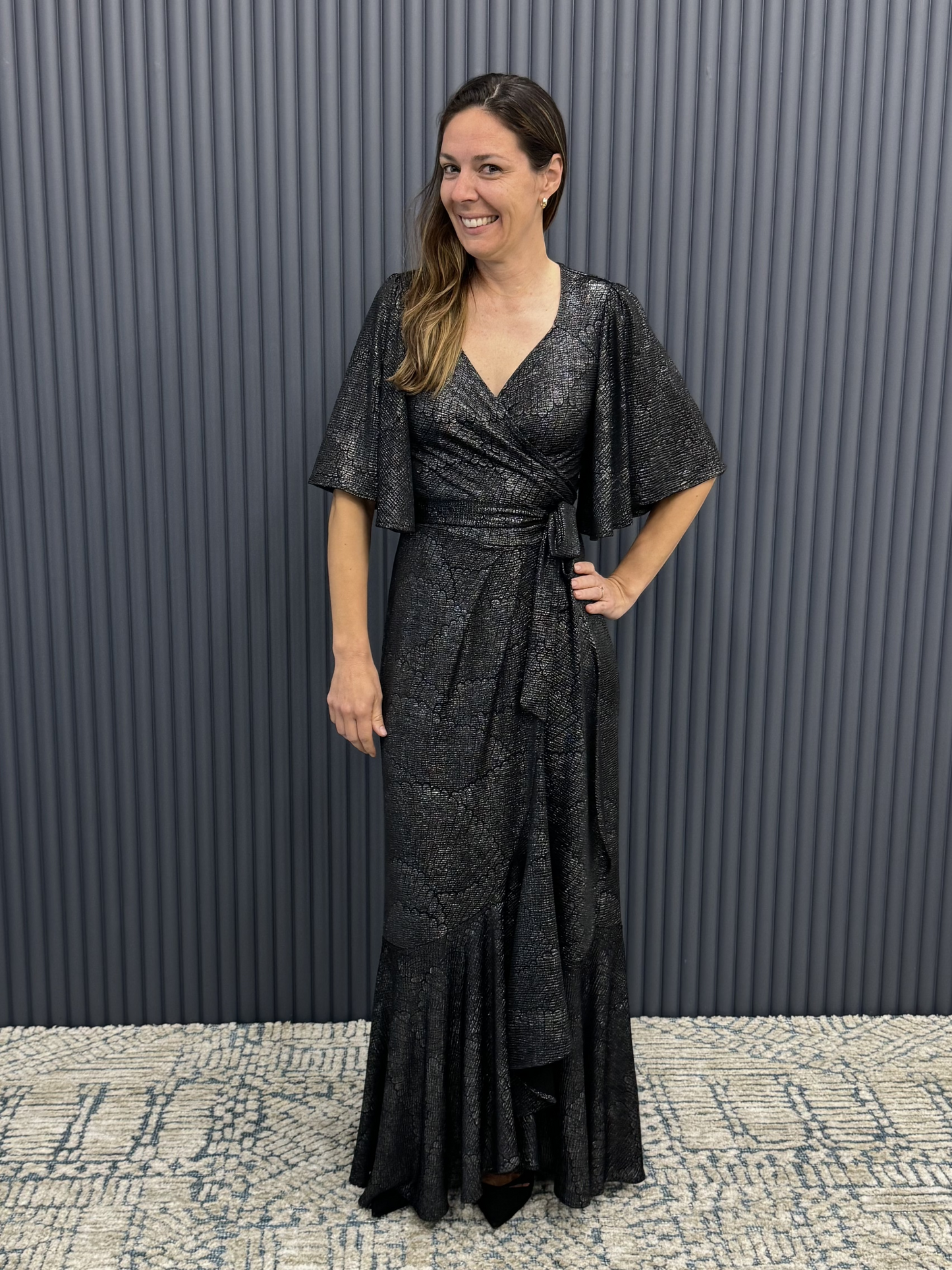 Zero Waste - Shelly Dress in Pewter Foil