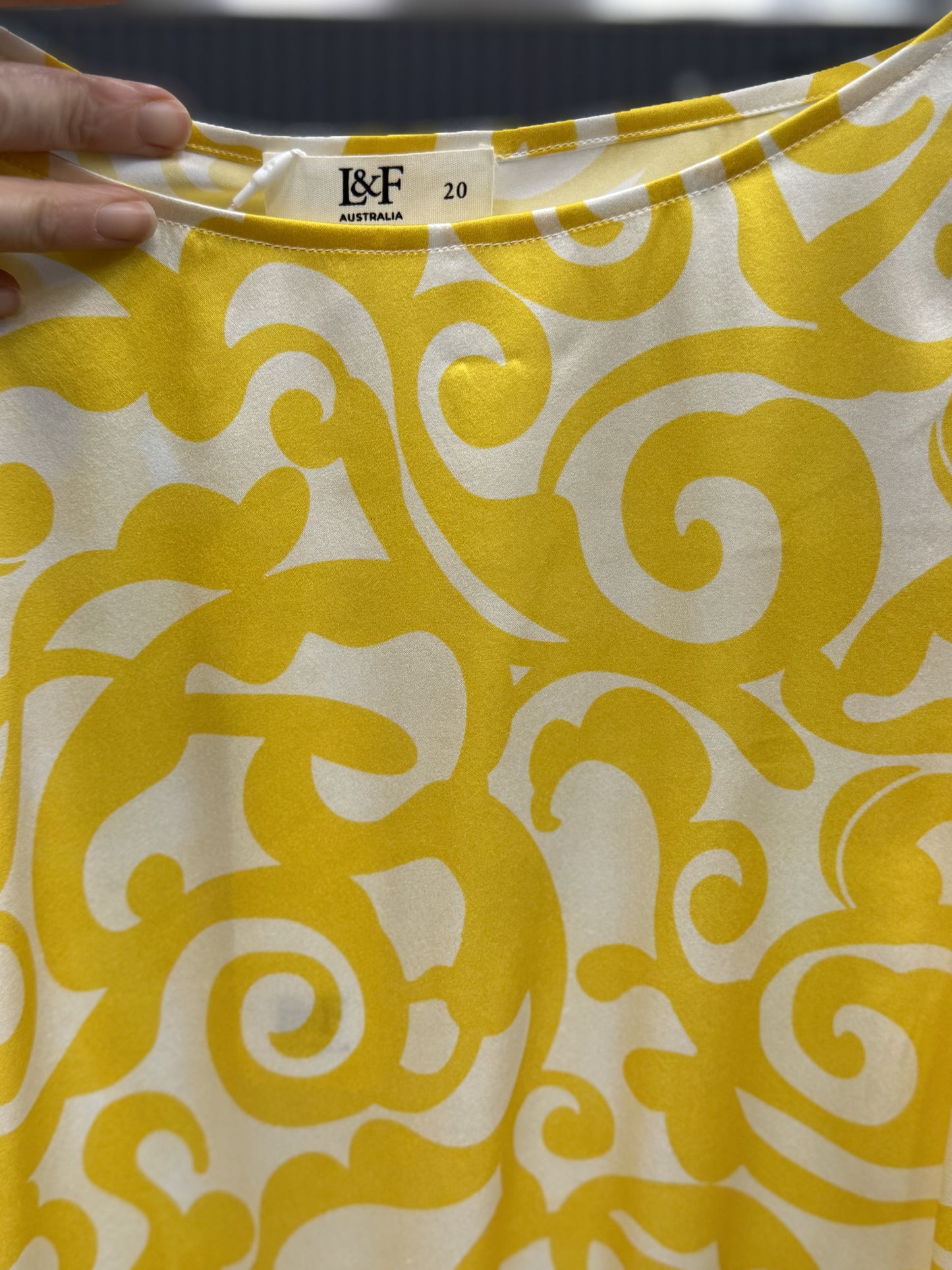 Zero Waste - Zara Top in Yellow Silk Swirl