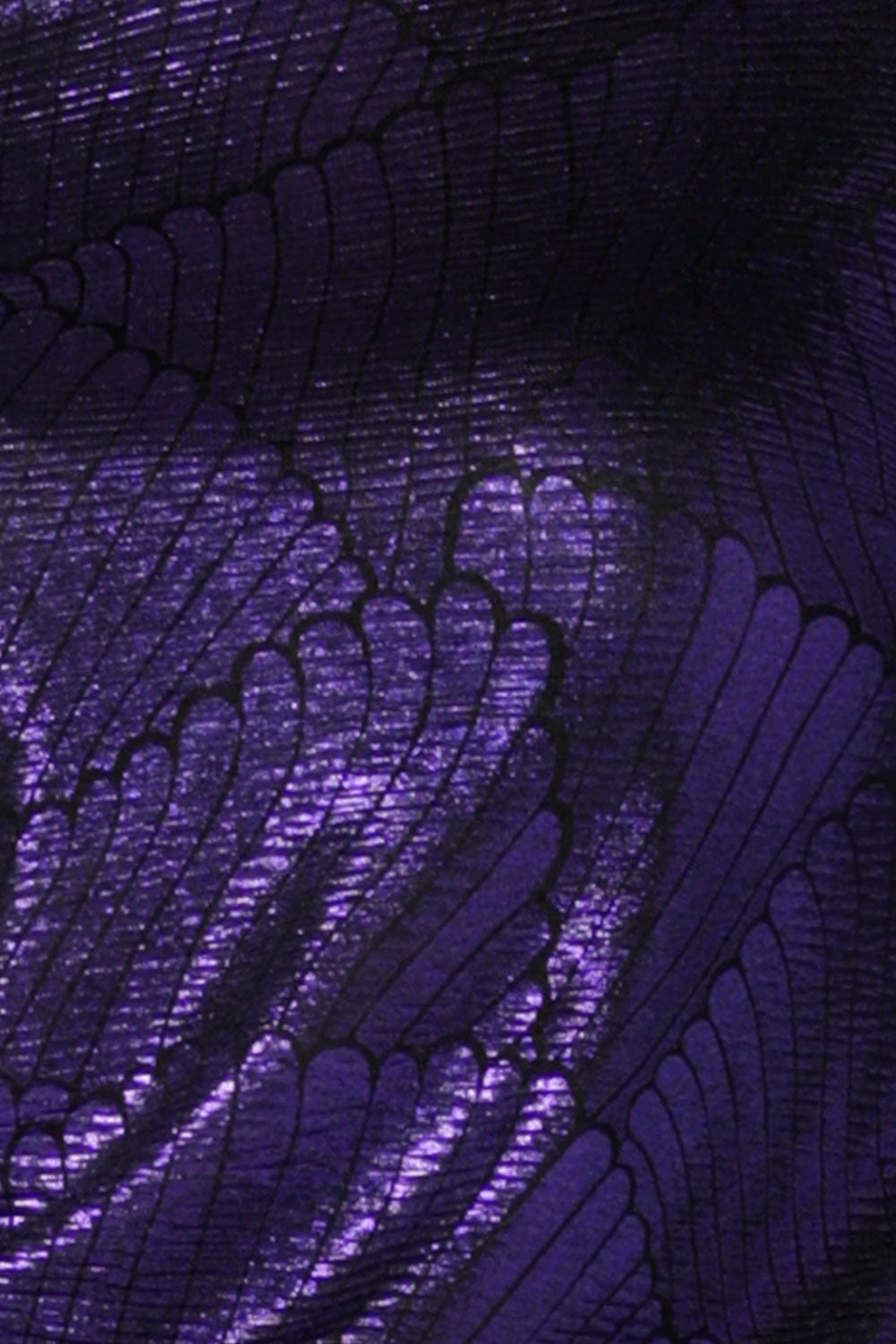 Purple mikado metallic fabric for made in australia fashion label leina and fleur size 8 - 24.