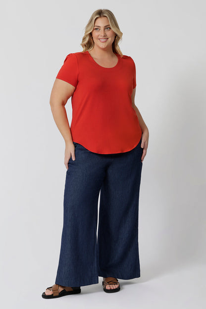 Sawyer Top in Tangerine Bamboo