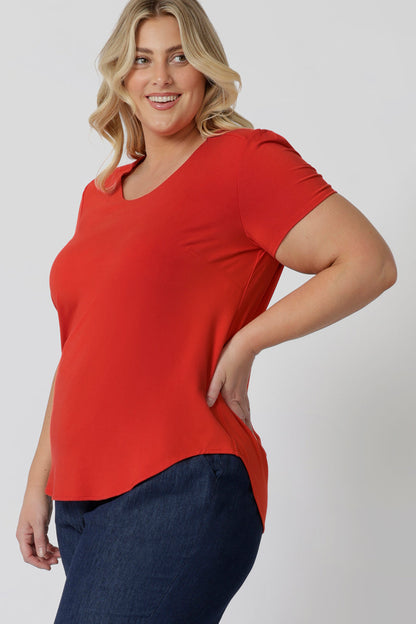 Sawyer Top in Tangerine Bamboo