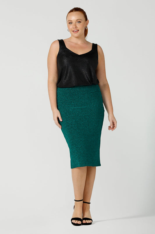Brooke Tube Skirt in Jade Glam