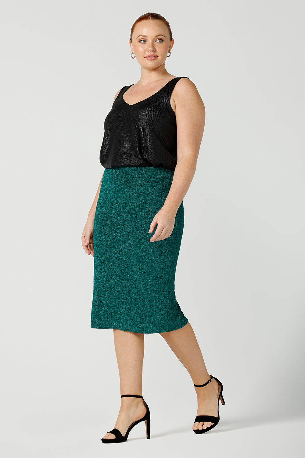 Brooke Tube Skirt in Jade Glam