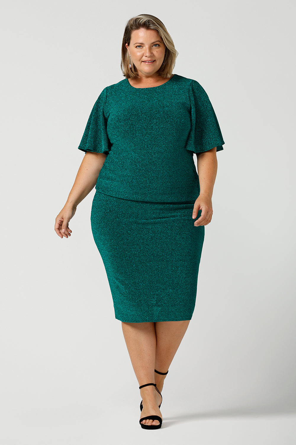 Brooke Tube Skirt in Jade Glam