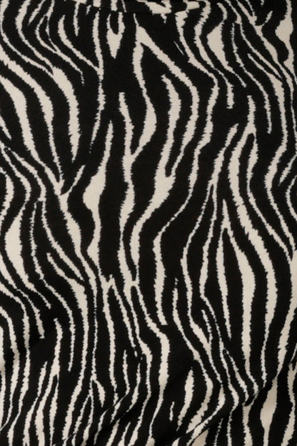 zebra print textured knit jersey used by Australian and New Zealand women's clothing brand, L&F to make a range of long sleeve women's tops.